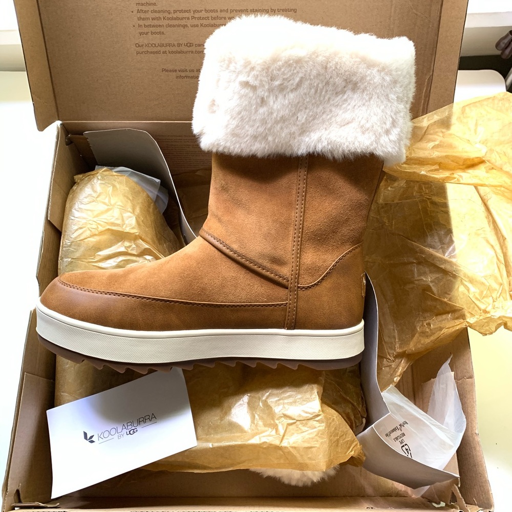 NWT UGG Tynlee Suede Faux Fur Tall Boots - Picture 6 of 7